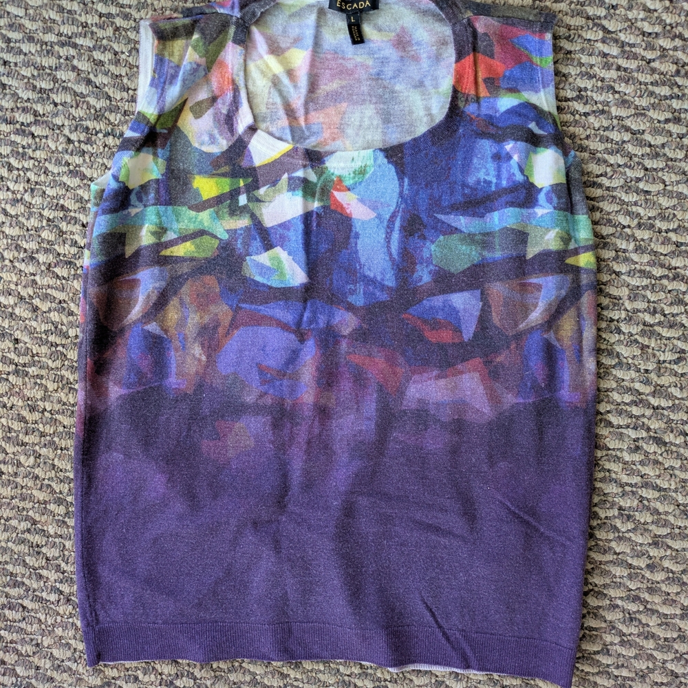 Escada Multicolor Sleeveless Top